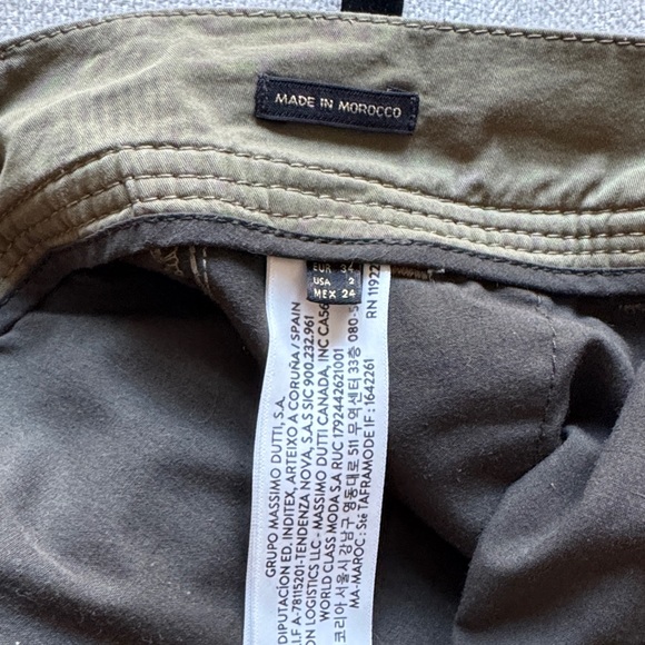 Massimo Dutti Khaki Wide Leg Pants - Picture 3 of 6